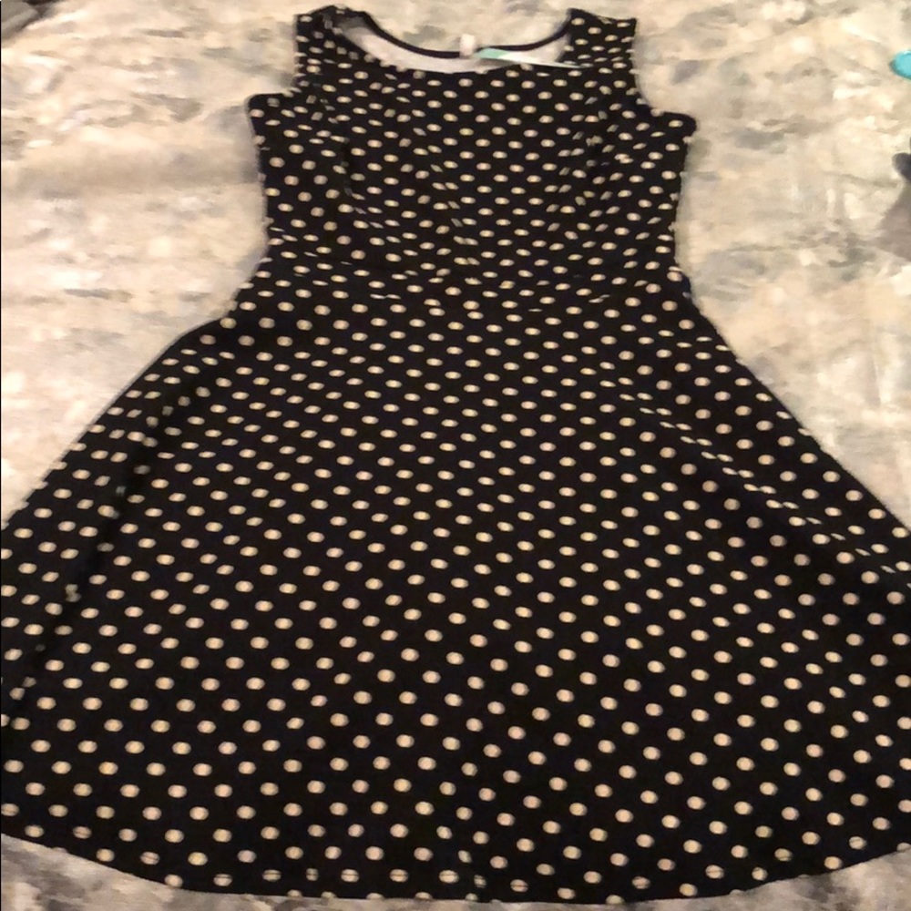 Never worn black & white polka dot dress